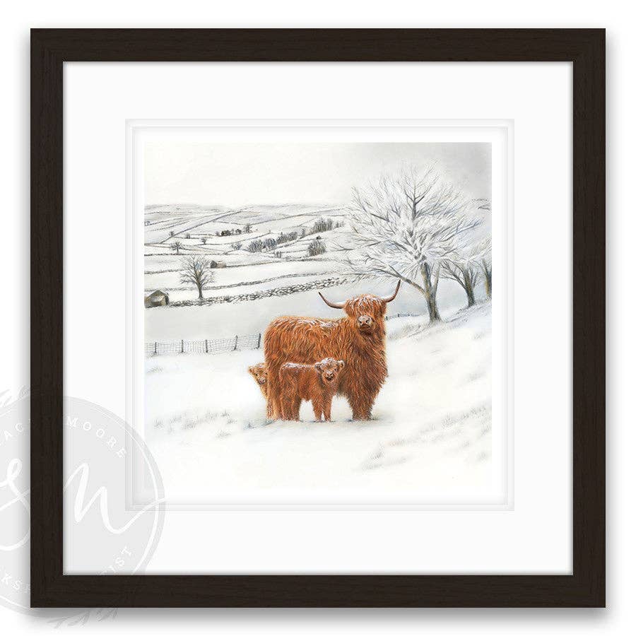 Stacey Moore Ltd - Wholesale Art Print - Snowy Dales Highland Retreat9