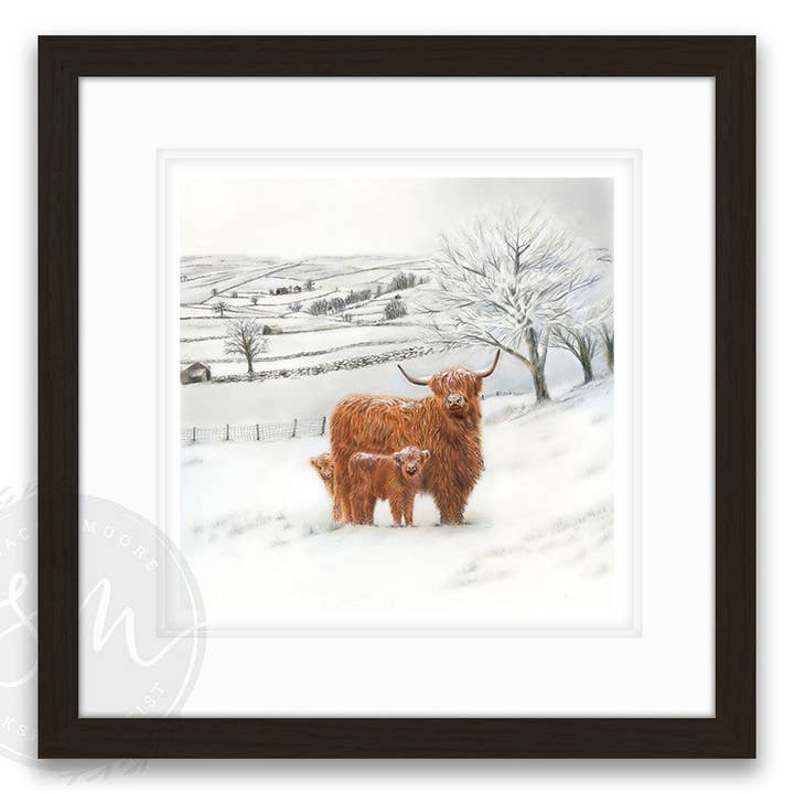Stacey Moore Ltd - Wholesale Art Print - Snowy Dales Highland Retreat9