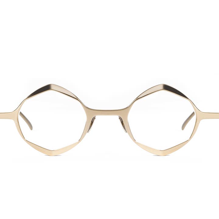 Design de lunettes - COUPE MÉTAL - Rhombe or - Fabriqué en Italie pour la vente par Soprattutto