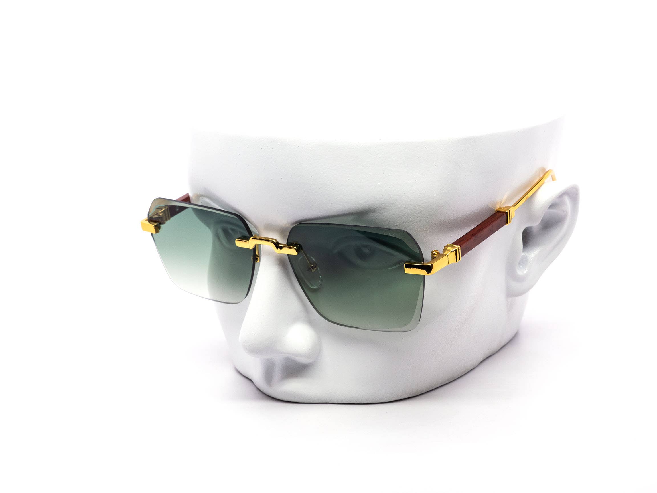 Still Friday - Wholesale Sunglasses - Unisex - Luxury Rimless Miter-Cut Gradient Lens Sunglasses0