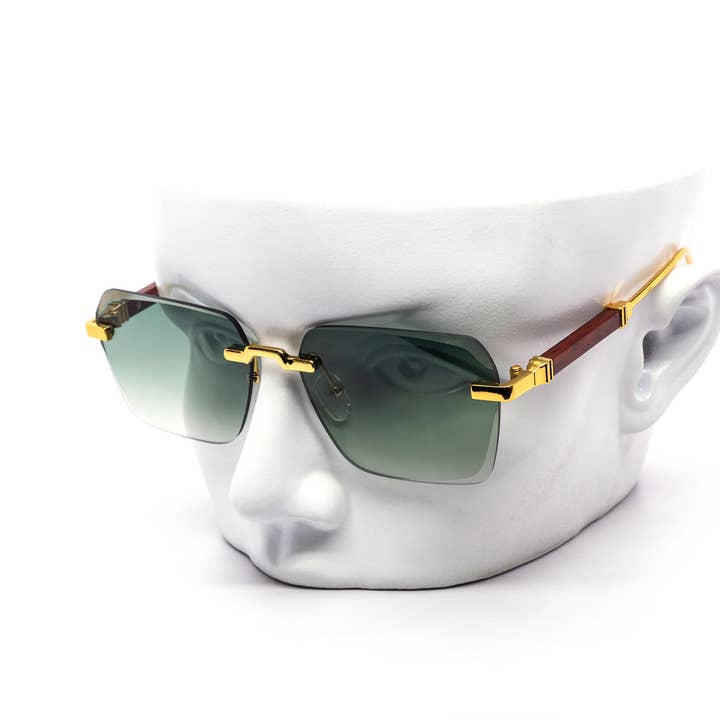 Still Friday - Wholesale Sunglasses - Unisex - Luxury Rimless Miter-Cut Gradient Lens Sunglasses