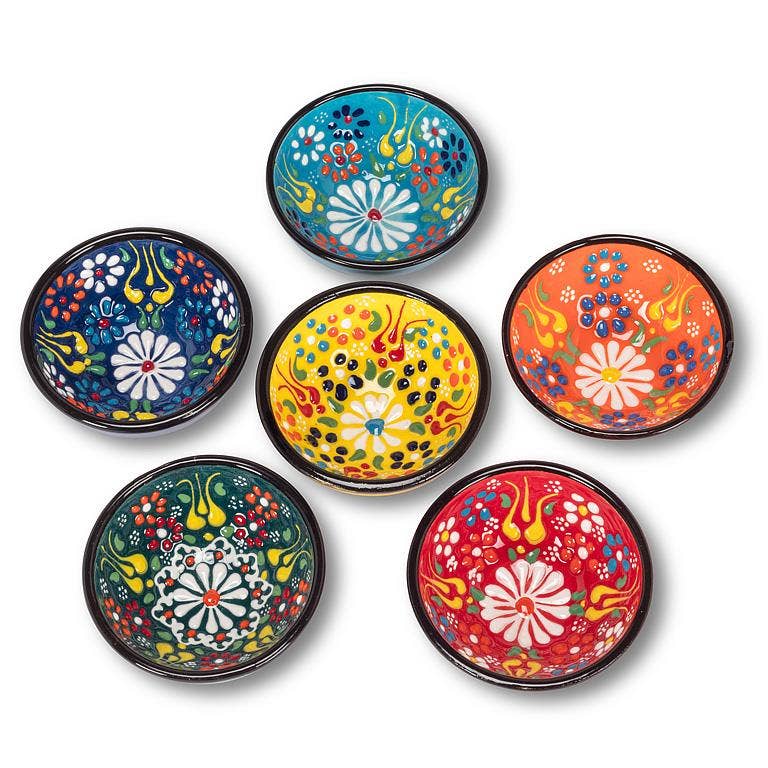 Abbott – wholesale Bowl – Colourful Pinch Bowls-6 Assorted -3.25"D1