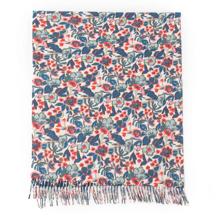 Floral Print Faux Cashmere Wrap M5A173 for wholesale by alberalkirk