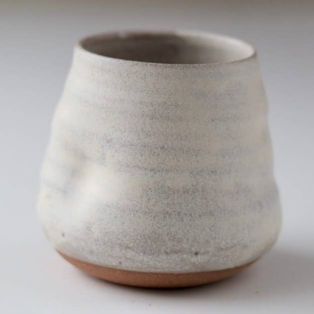 Anytime Cup Cream handmade pottery wine + Cocktail tumbler for wholesale by Gravesco Pottery