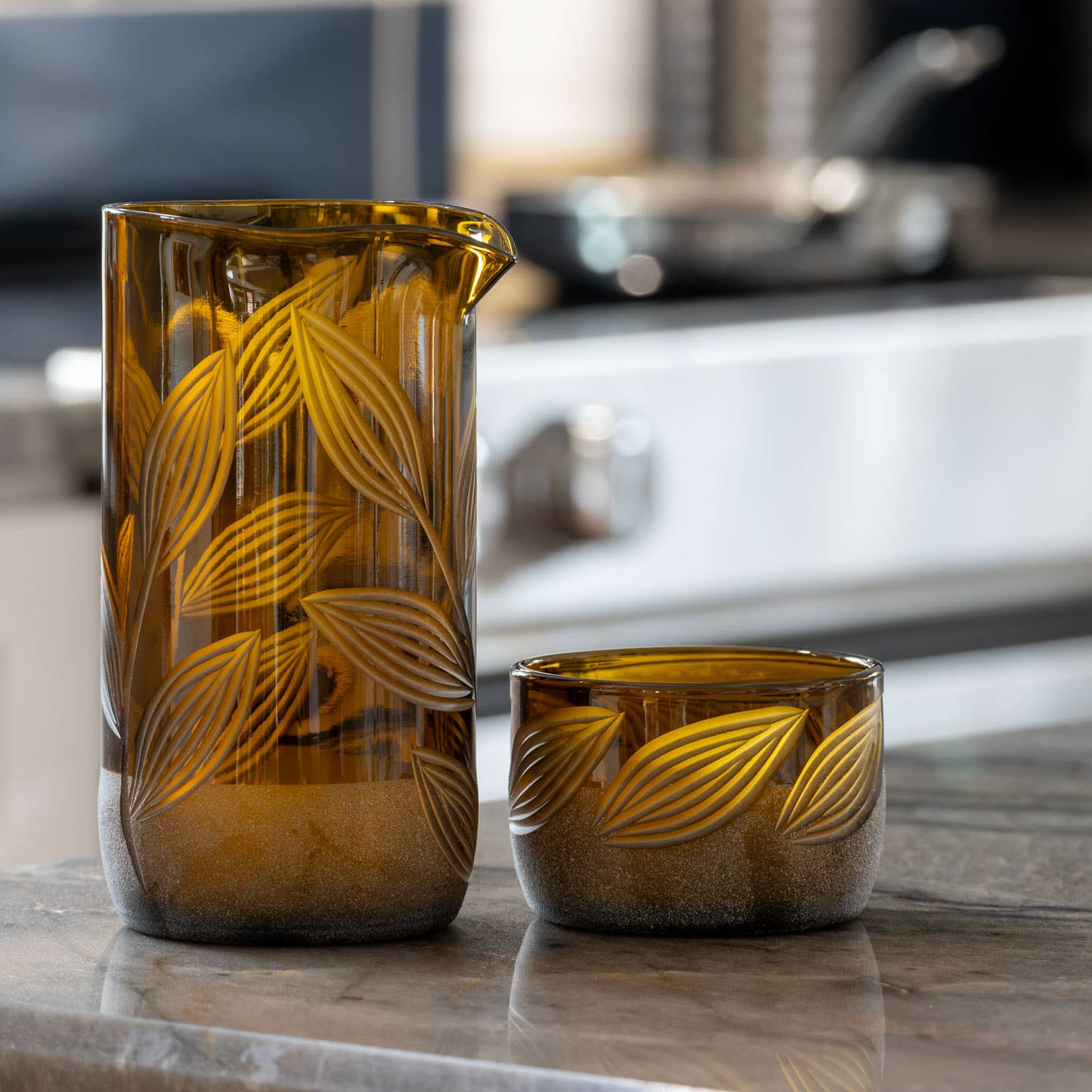 Rolf Glass – Jarro por atacado – Jarro de 13oz e Mini Sipper de 2” Twice Around Citrus Garden7