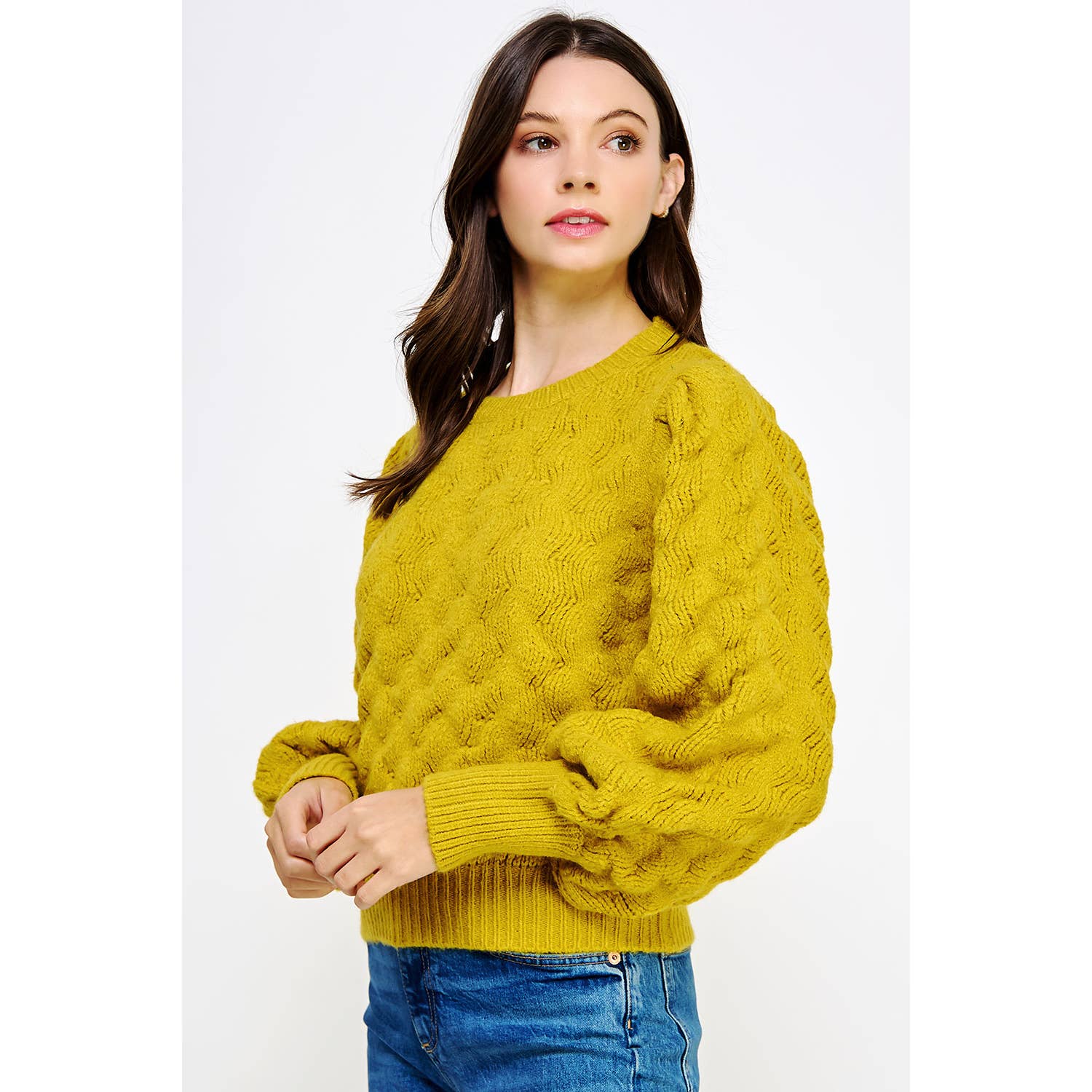 Strut & Bolt - Vendita all'ingrosso Maglione tricot - Donna - Maglione in maglia spessa a onde testurizzate4