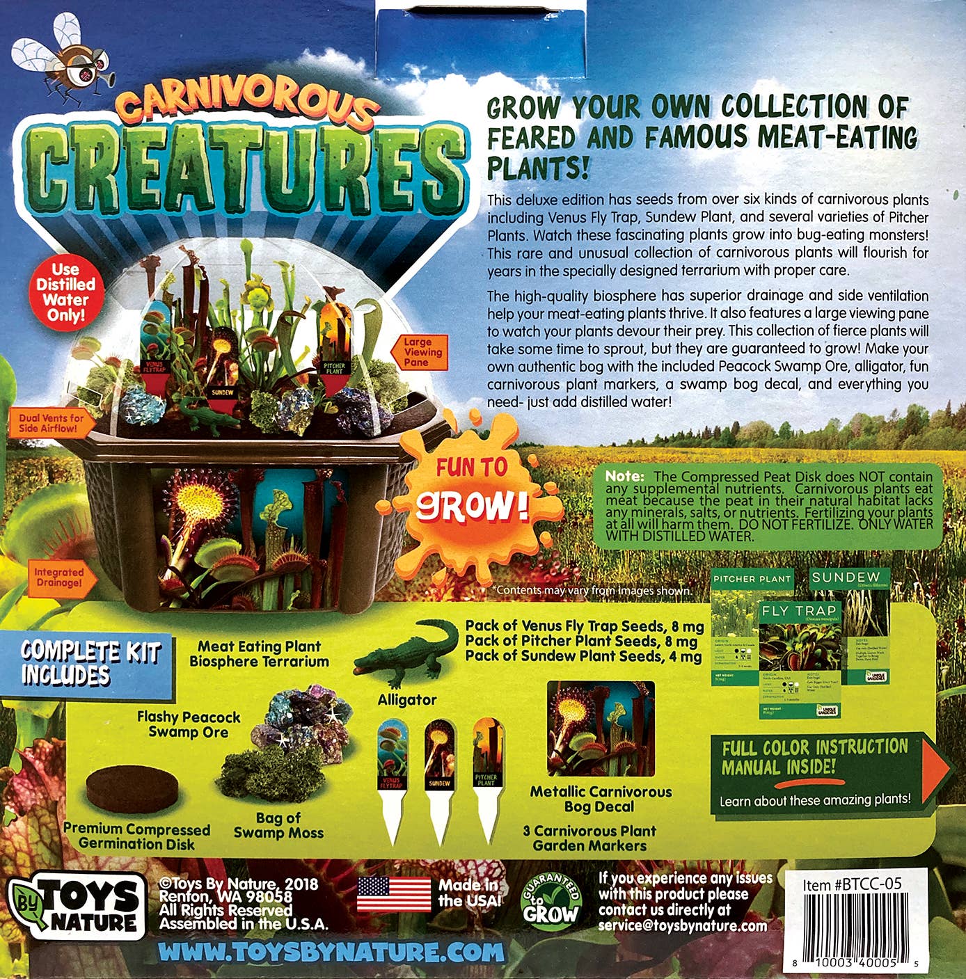Silver Circle Products - Wholesale DIY Craft Kit - Kids - Carnivorous Creatures Biosphere Meat-Eating Terrarium Kit7