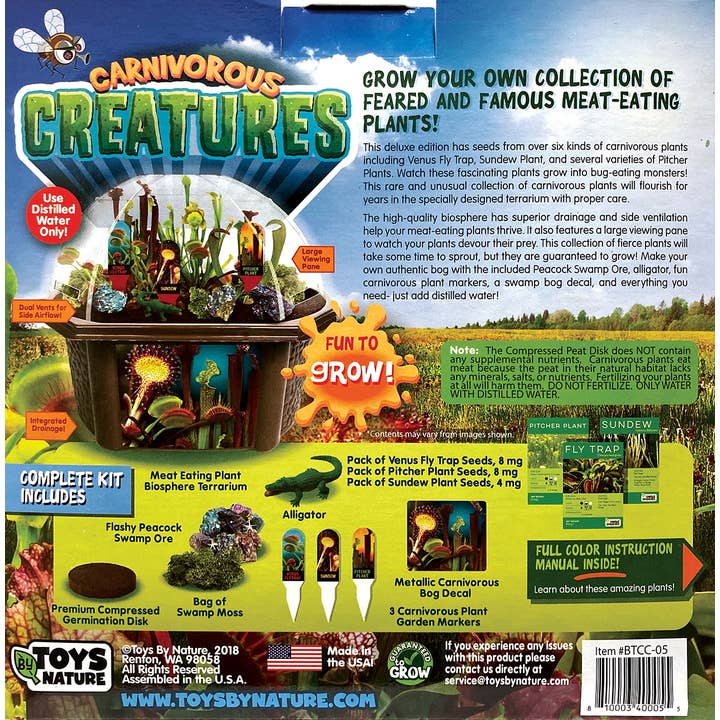 Silver Circle Products - Wholesale DIY Craft Kit - Kids - Carnivorous Creatures Biosphere Meat-Eating Terrarium Kit7