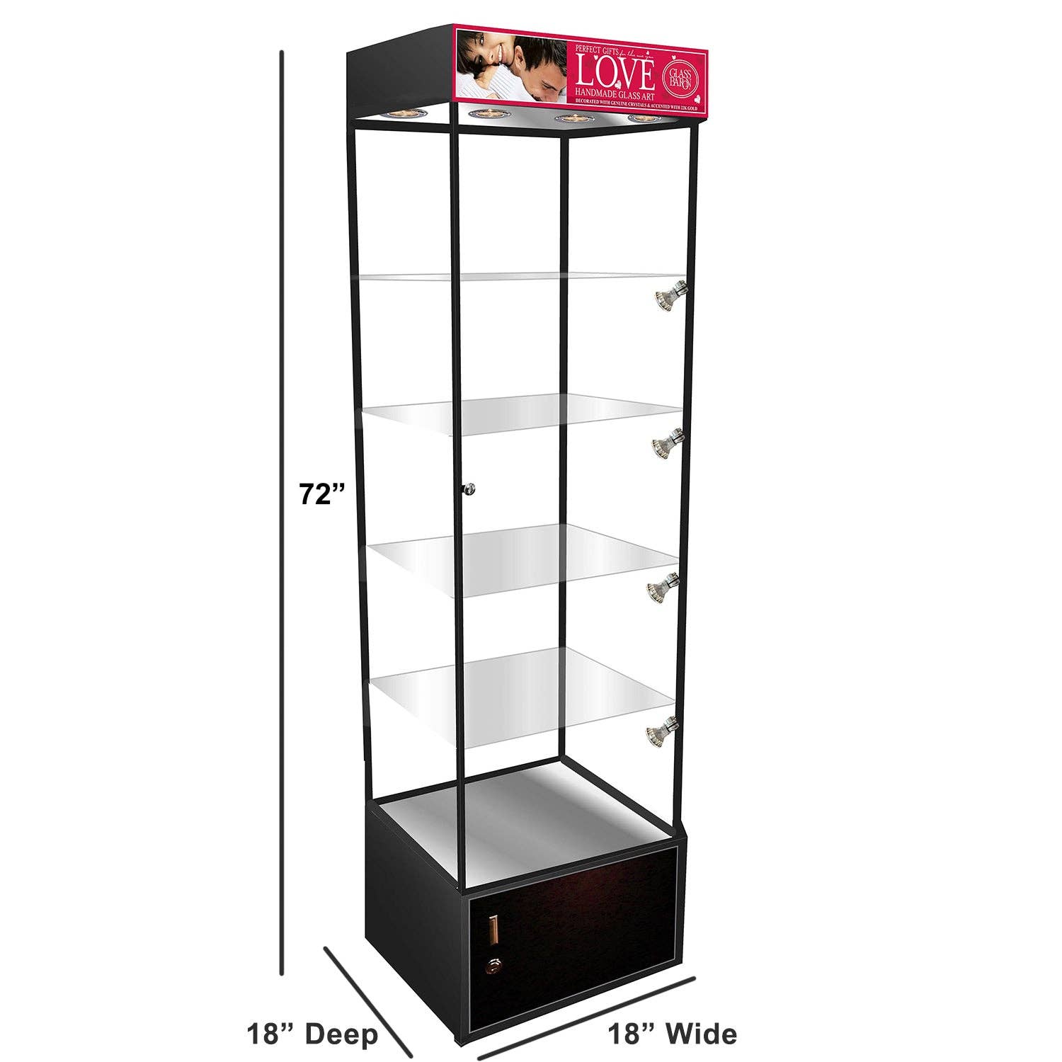 Glass Baron - Wholesale Retailer Display Stand/Case - Tower Case1