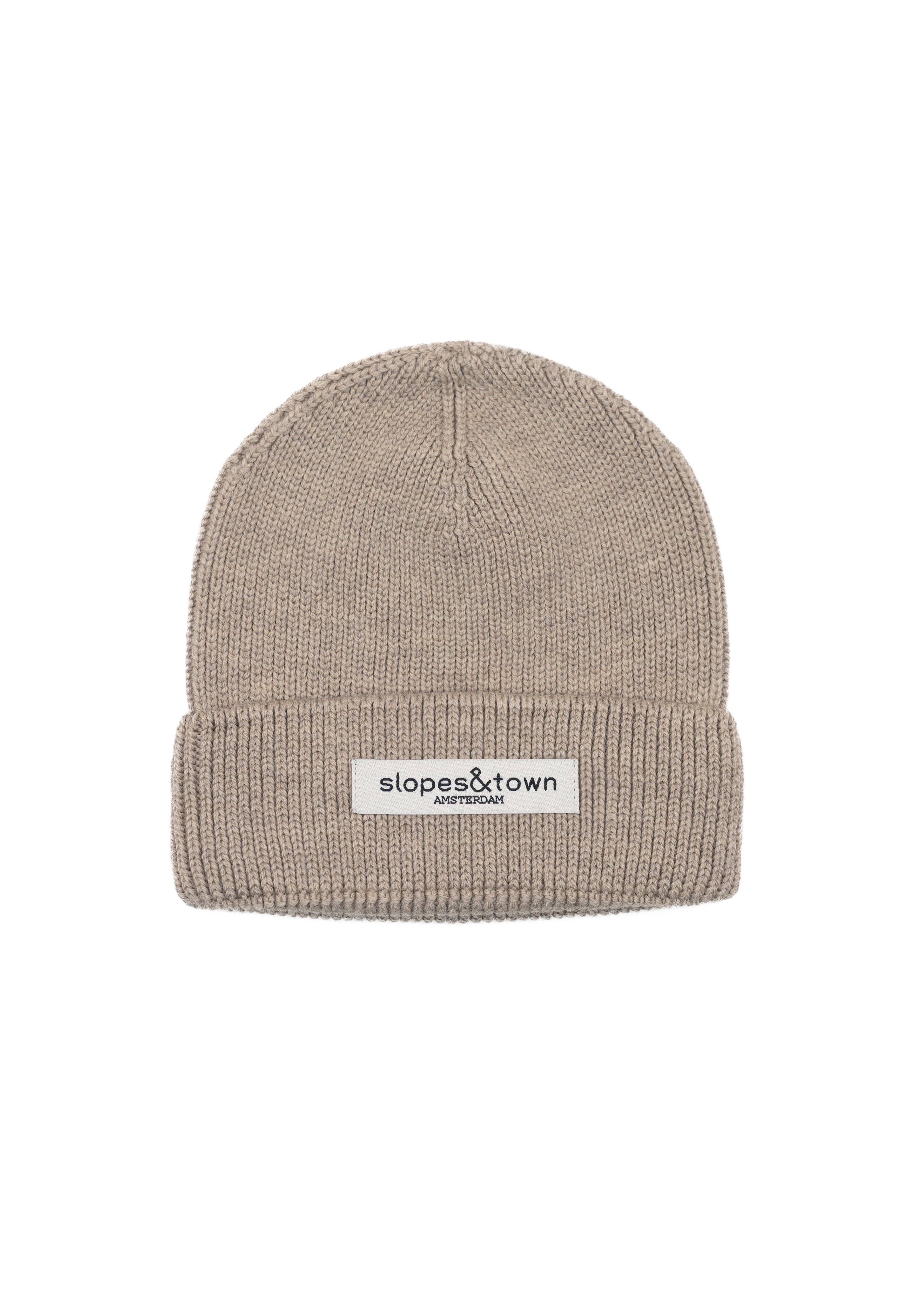 Slopes&Town - Wholesale Beanie - Kids - Kids Merino Wool Beanie Beige
