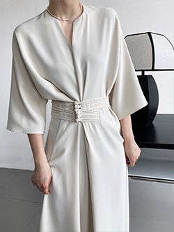 Marayn - Vente Robe – femme - 2025 NOUVELLE Robe Noeud Élégante Moderne Chic Touche Chinoise6