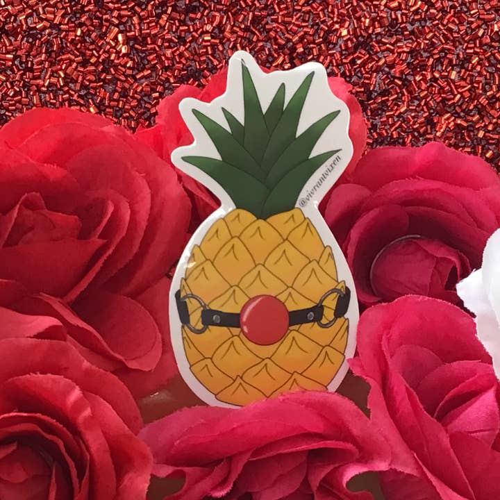 Vivrant Vixen - Wholesale Sticker - BDSM Pineapple Adult Die Cut Vinyl Sticker, Sex Positive Art