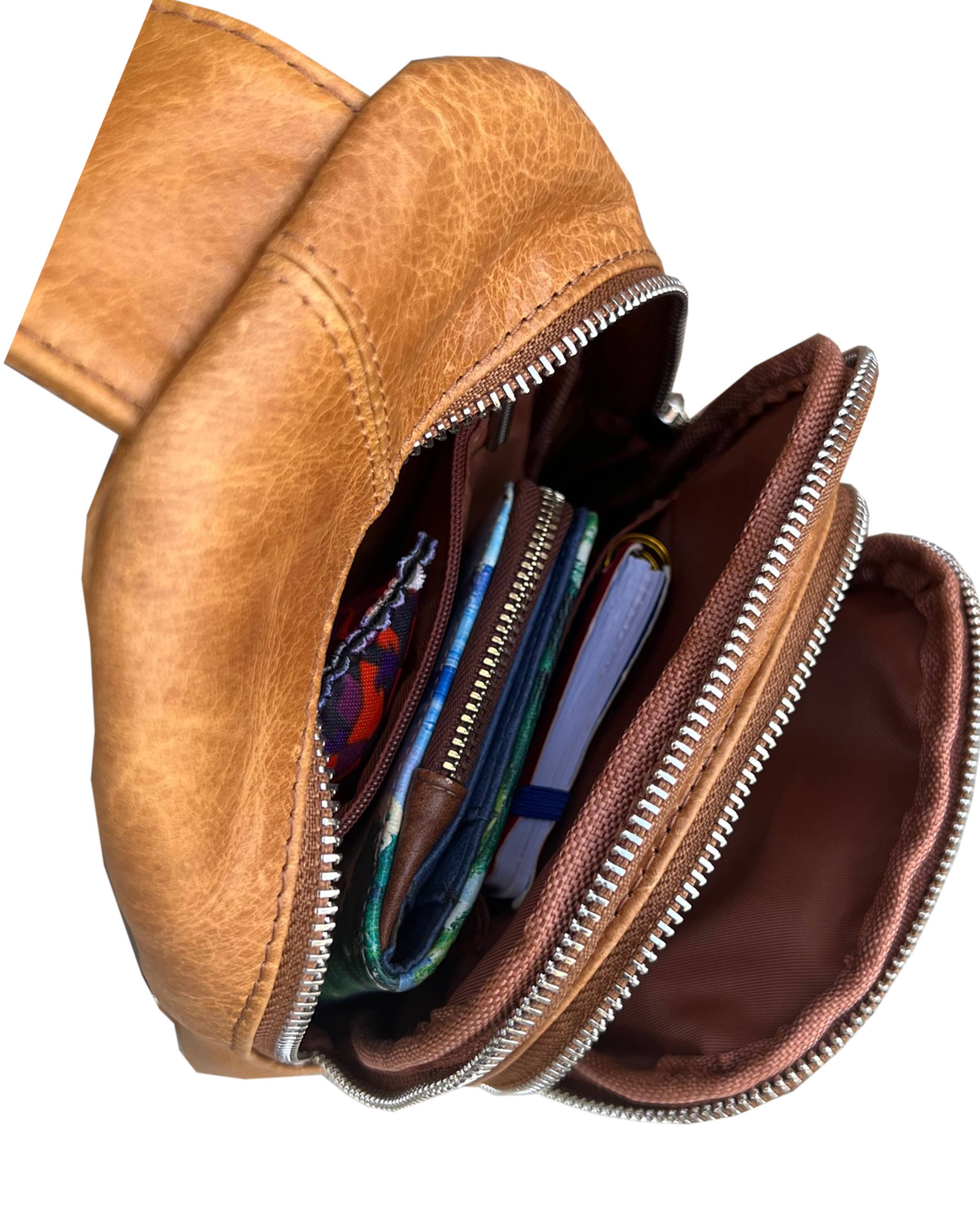 Roma Leathers, Inc. - Wholesale Crossbody Bag - Women's - W009Cowhide leather Sling bag with adjustable shoulder strap12