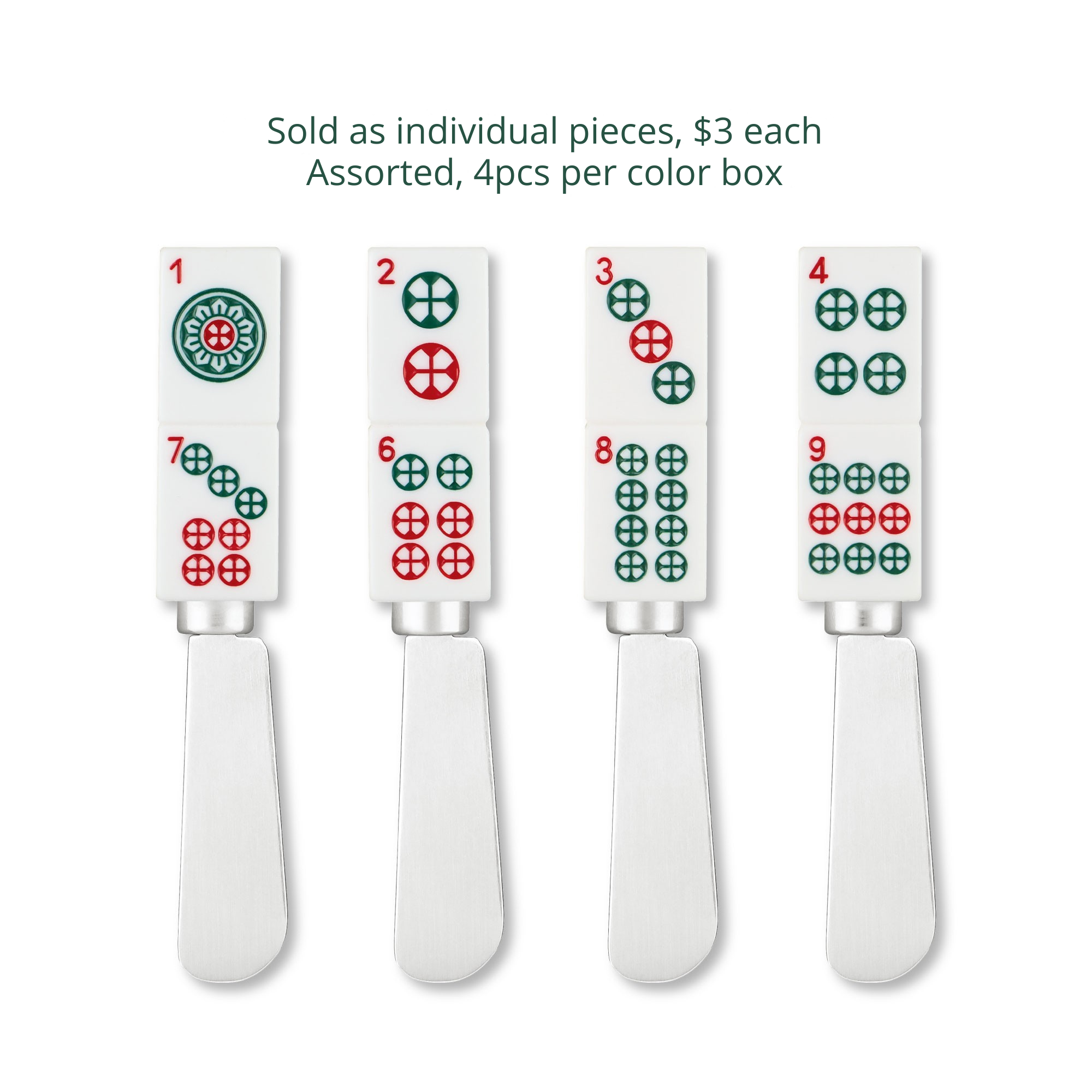 Supreme Housewares - Wholesale Cheese Spreader - Mahjong Circular Serenity Resin Cheese Spreader0