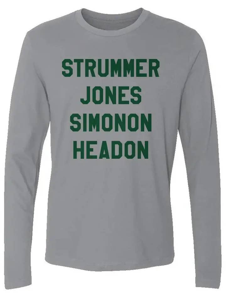 "Herrtröja med långa ärmar i bomull 'Strummer Jones Simonon Headon'" för wholesale av Amp'd Apparel Company