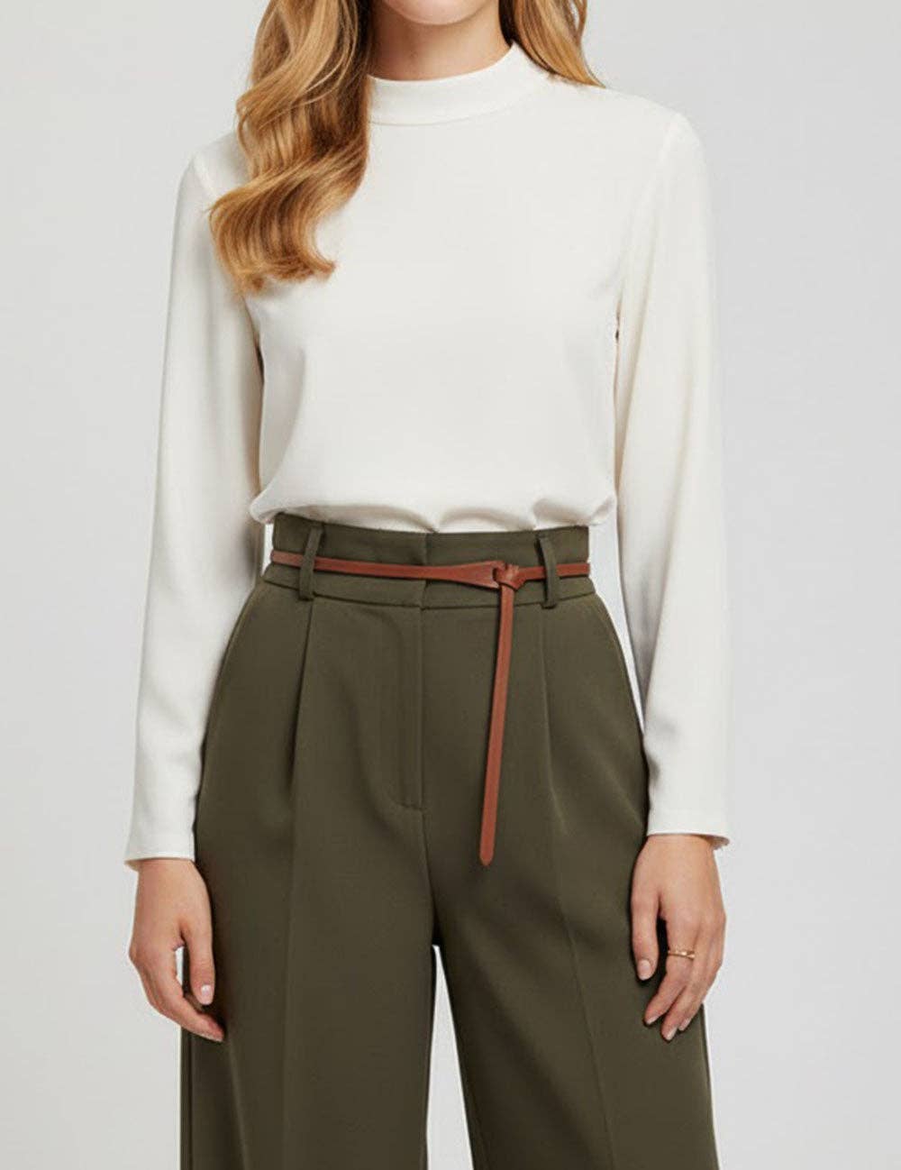 Dipped Shop - Vente Ceinture – femme - Ceinture fine en cuir uni tendance DP25G5608