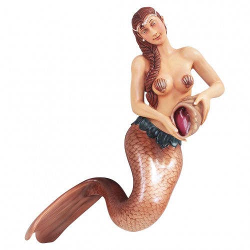 Brown Mermaid Life Size Statue for wholesale by LM Treasures