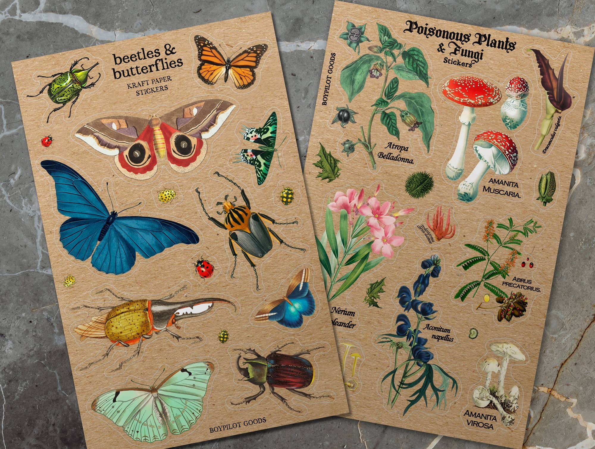 BoyPilot Goods - Wholesale Sticker - Vintage Sticker Sheets - Fairytales, Horror, Alchemy, Nature3