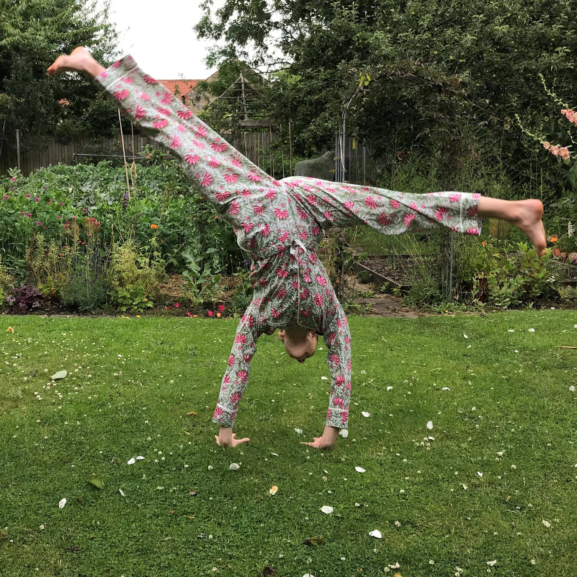 Lime Tree Design – wholesale Sleepwear set – Women's – Jaipur Green & Pink Cotton Pyjamas2