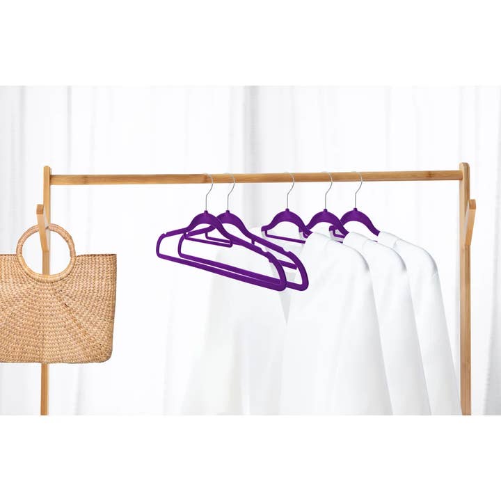 J&V TEXTILES - Wholesale Clothes Hangers - 120 Pack of Premium Velvet Non-Slip Hangers with 360 Degree Rotatable Hook37