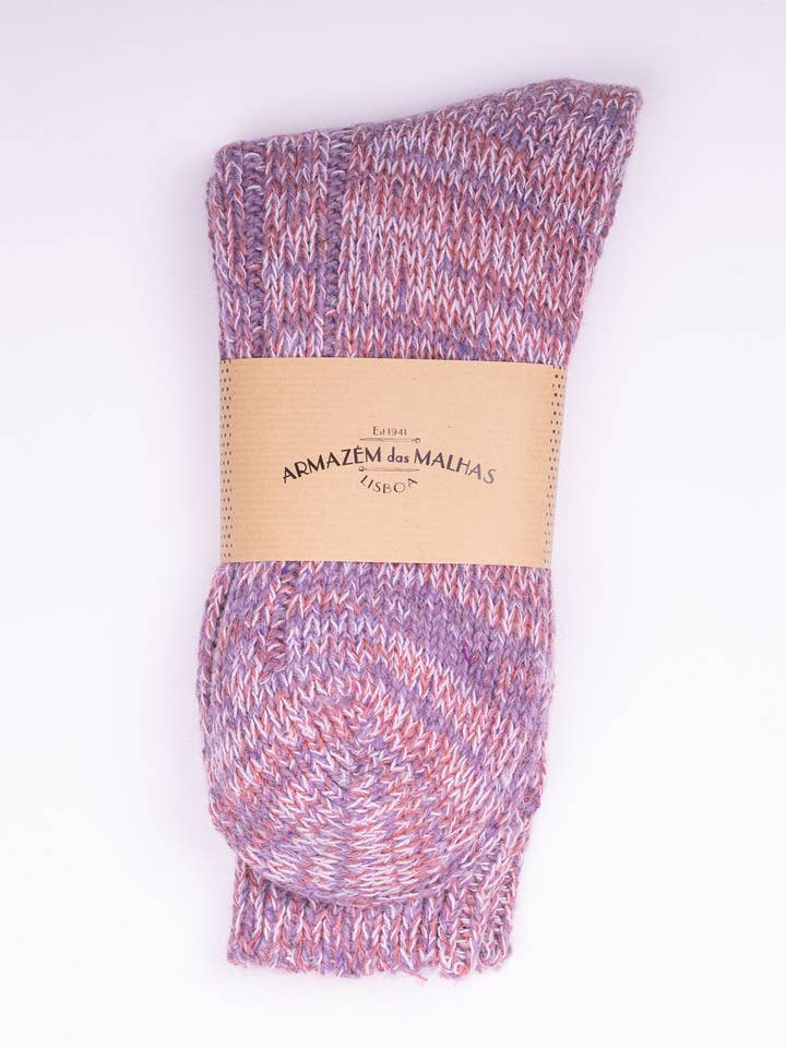 ARMAZÉM DAS MALHAS - Vente Chaussettes – femme - Chaussettes Marl-Knit - Rose