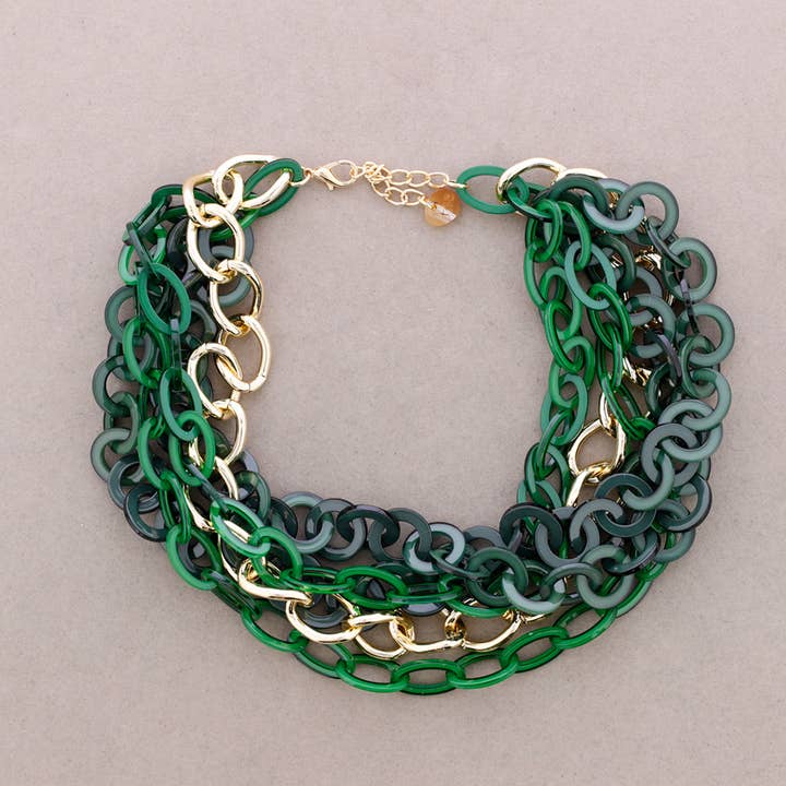 Collana a 5 Fili Maglie Resina Metallo per la vendita all'ingrosso da parte di Sonata