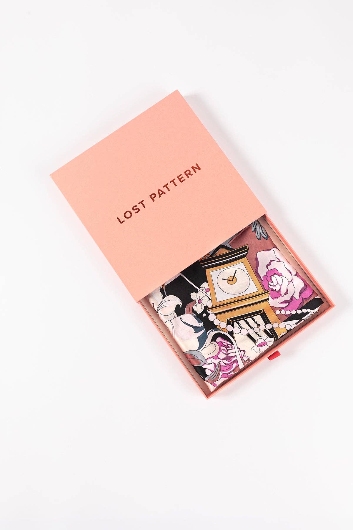 Noir "Vintage Blooms" Large Silk Square Scarf - Black & Purple for wholesale on Faire4