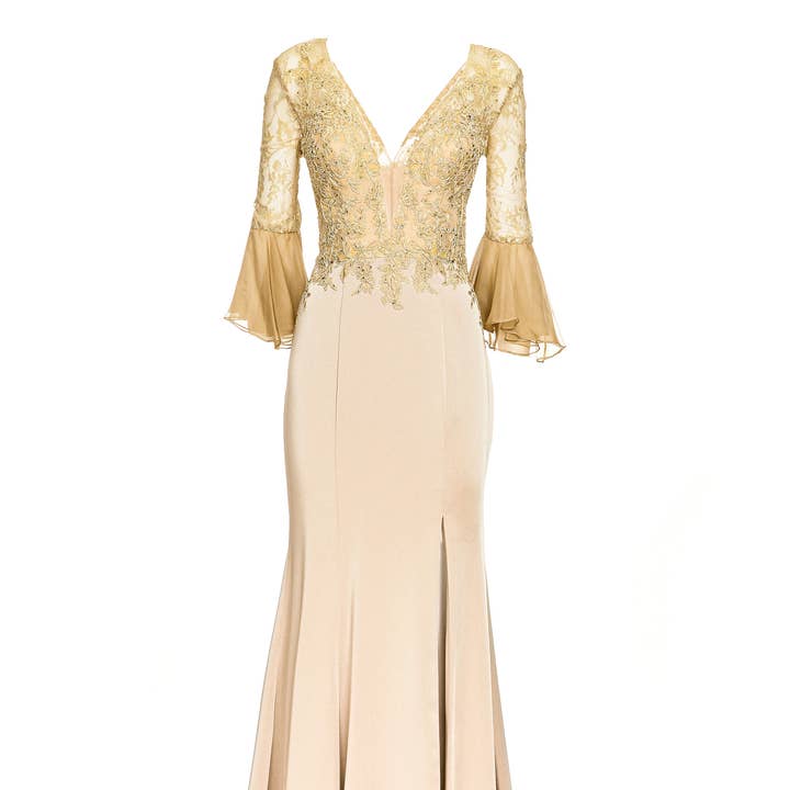 Vestido comprido com costas abertas por atacado de Kuea Italian Style