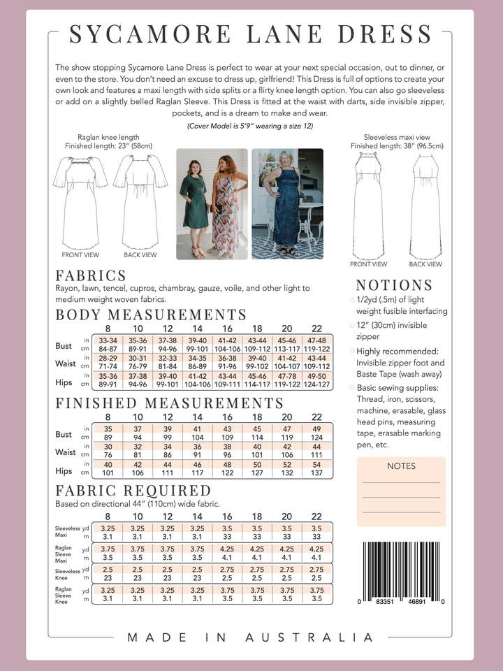Sew To Grow - Wholesale Dress – Women's - Sycamore Lane Dress Sewing Pattern1