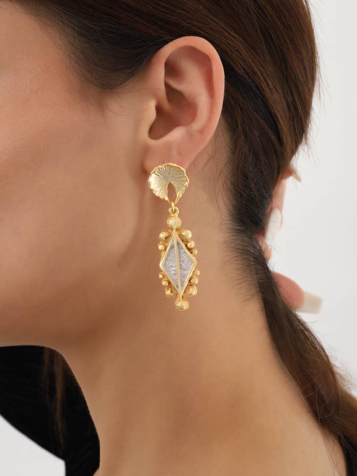 Gold Plated Dangle Women Earrings for wholesale by BUBU BY TEKIN SHOP
