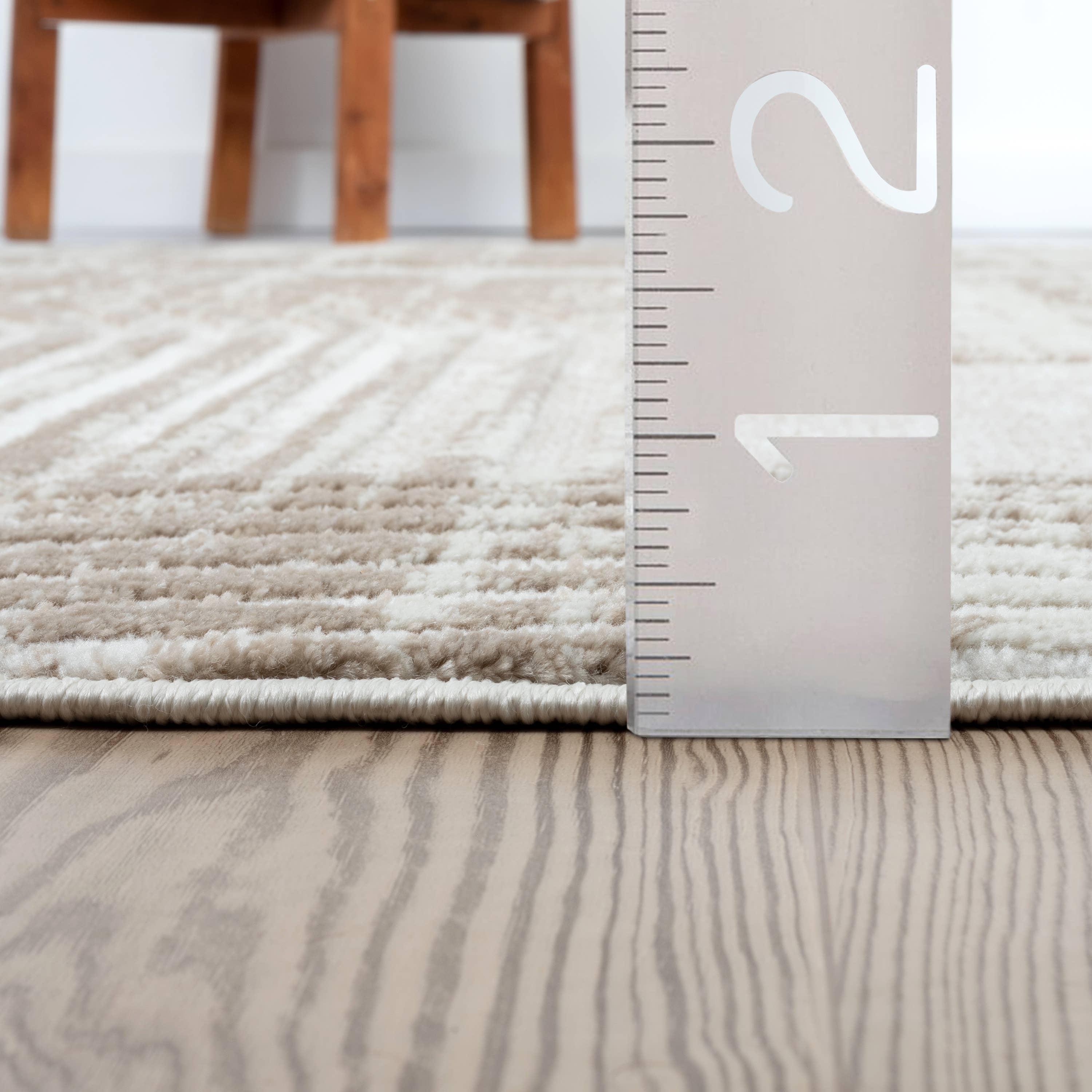 Abani Rugs - Venta al por mayor Alfombra pequeña - Alfombra de Área Moderna de Mediados de Siglo en Crema Neutra Abani Viva6