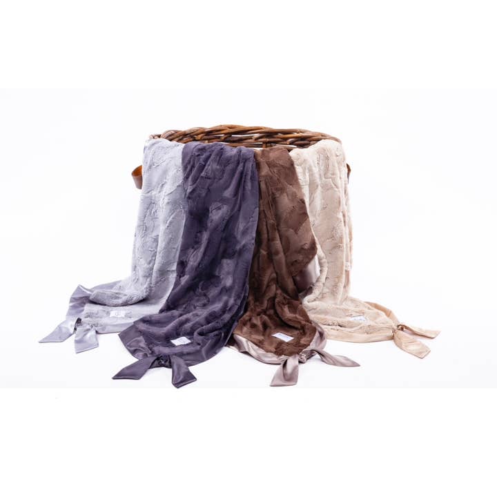 Mint Home Apparel - Wholesale Security/Cuddle Blanket - Baby - Mocha Hide Knotty Blankie2