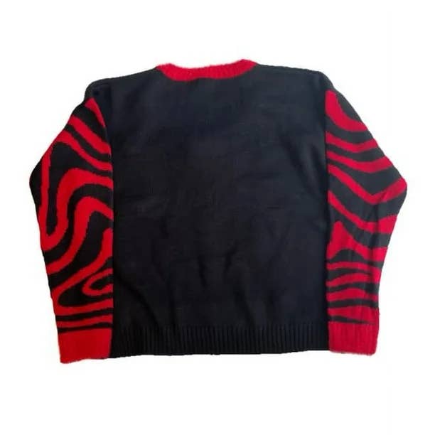 Black ABW37-A Women's Festive Kitty Ugly Christmas Sweater for wholesale on Faire4