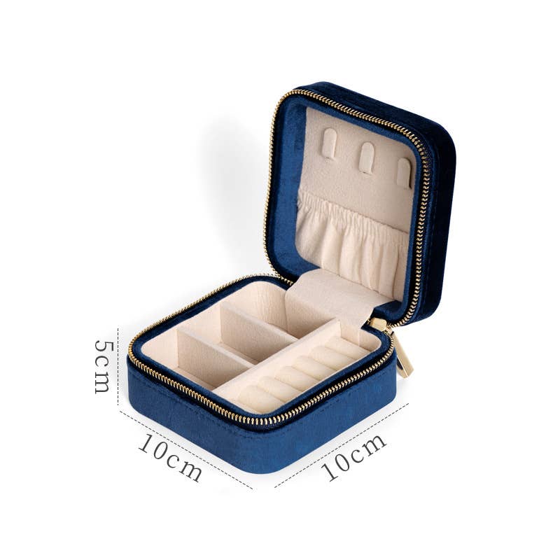 NARWEY INC – wholesale Jewellery box/organiser – Compact Italian Velvet Jewelry Box for Travel,Freeshiping2