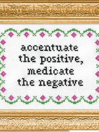 Accentuate the Positive for wholesale by Subversive Cross Stitch