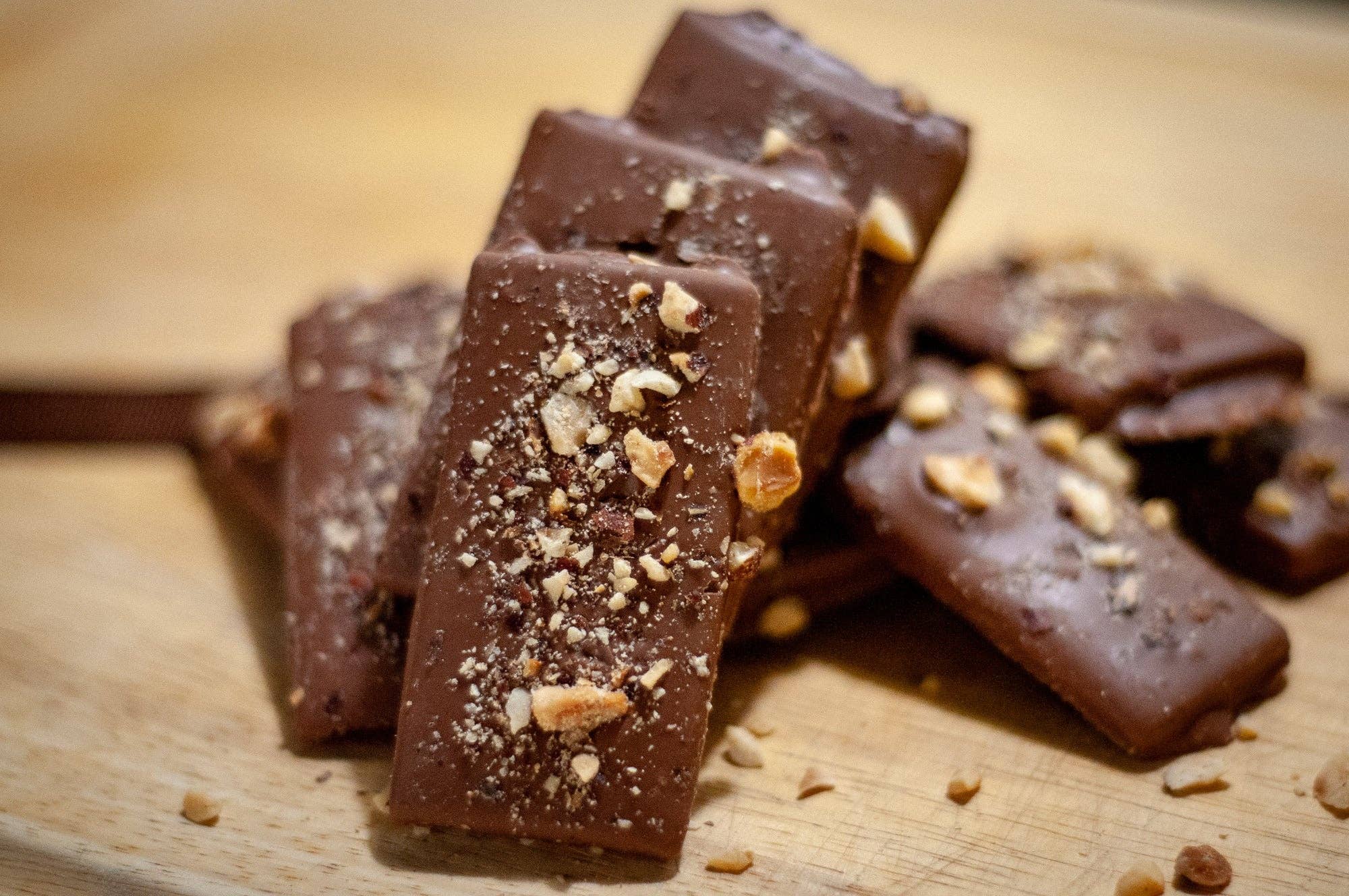 The Secret Chocolatier - Wholesale Toffee - Milk Chocolate Hazelnut Butter Toffee2
