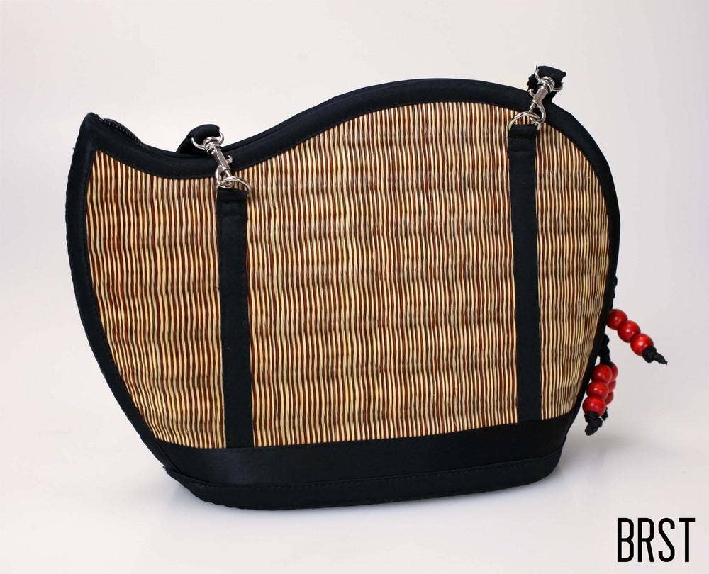 Baskets of Cambodia - Wholesale Crossbody Bag - Women's - Award-Winning Medium Size Asymmetrical Kiri Wave Purse6