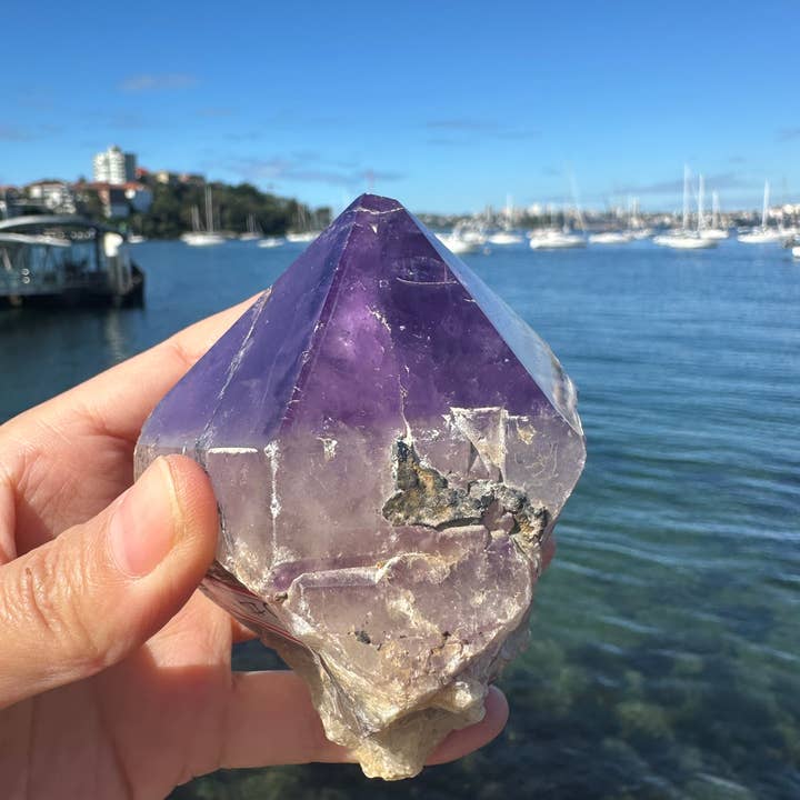 Moon Rituals - Wholesale Spiritual Stone/Crystal - AAAA Uruguay Raw Amethyst Point – Premium Quality Crystal Wand, Christmas Crystal Gift #47