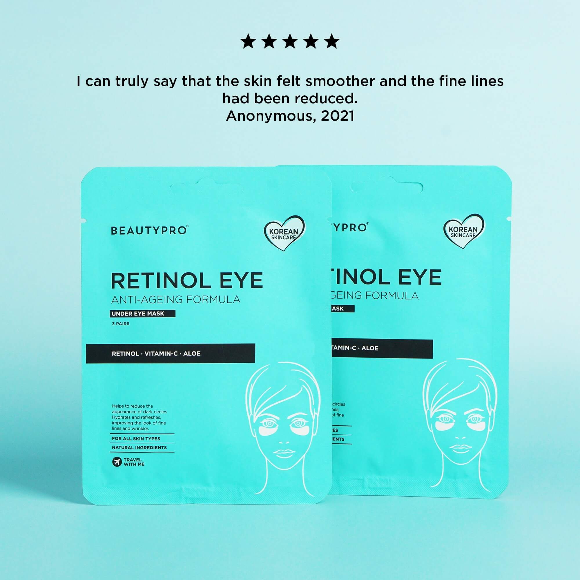 BEAUTYPRO – wholesale Eye treatment mask – RETINOL Under Eye Patch (3 pairs)7