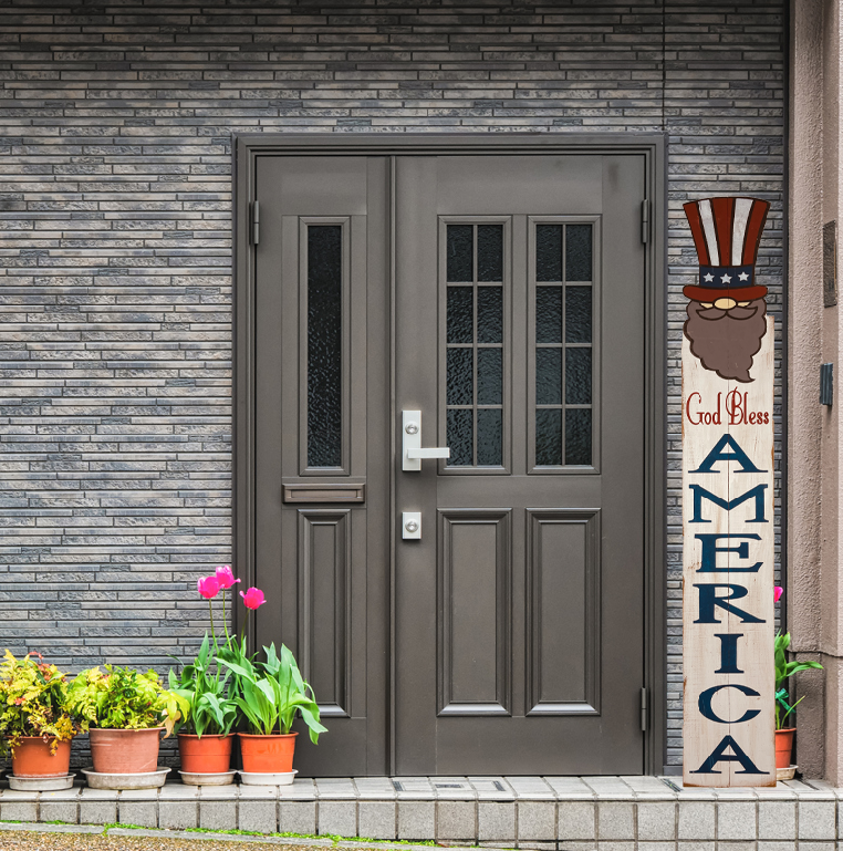 Pheasant & Needham Home Decor & Crafts - Wholesale Sign - America Gnome Handcrafted Wood Porch Sign2