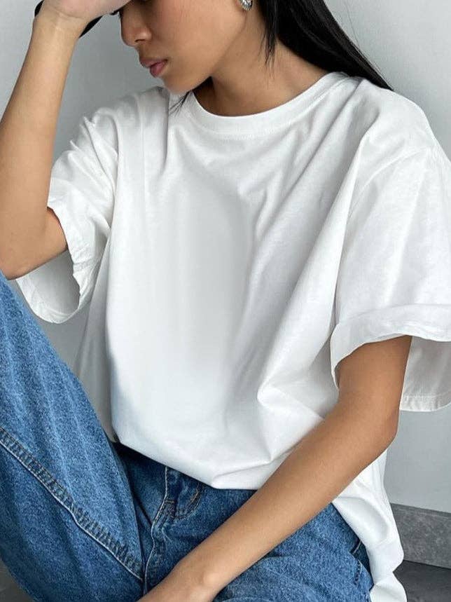 alberalkirk - Wholesale T-Shirt - Women's - Womens Oversized Cotton Tee N25A4220