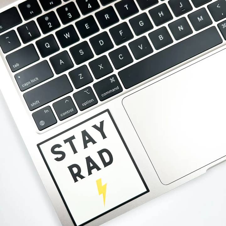 Field Trip Threads - Wholesale Sticker - Stay Rad Sticker | Black & White Lightning Bolt Decal 3