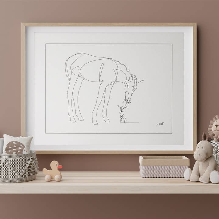 God bless U — Fine art illustration - A3 print for wholesale by Cosette et les lys