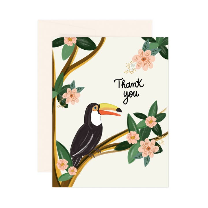 Toucan Thank You - Greeting Card for wholesale by Paige & Willow