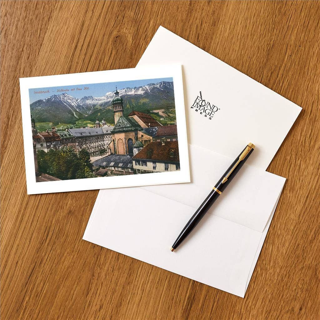 Found Image Press - Wholesale Stationery/Notecard Set - Greeting Card MF-638 View of Mountains from Innsbruck, Austr1
