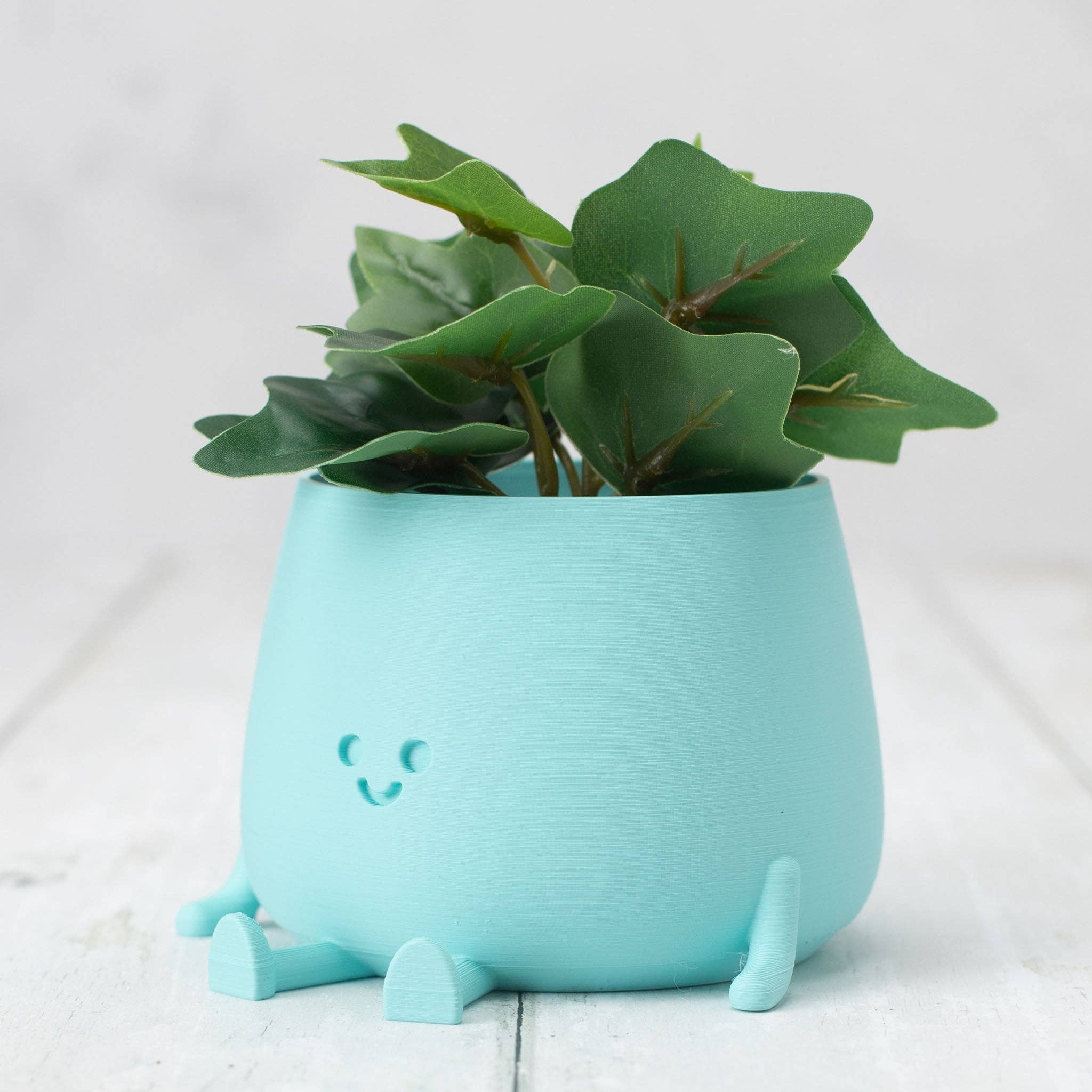 Ingadi - Wholesale Plant Pot - Happy Pot Planter - Matte Light Blue2