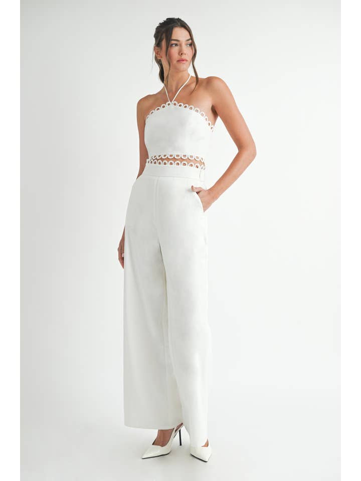 Endless Blu - Wholesale Top & Pant Set (NOT Loungewear) - Women's - LTP1893 Scallop lace trim Top and Pants Sets