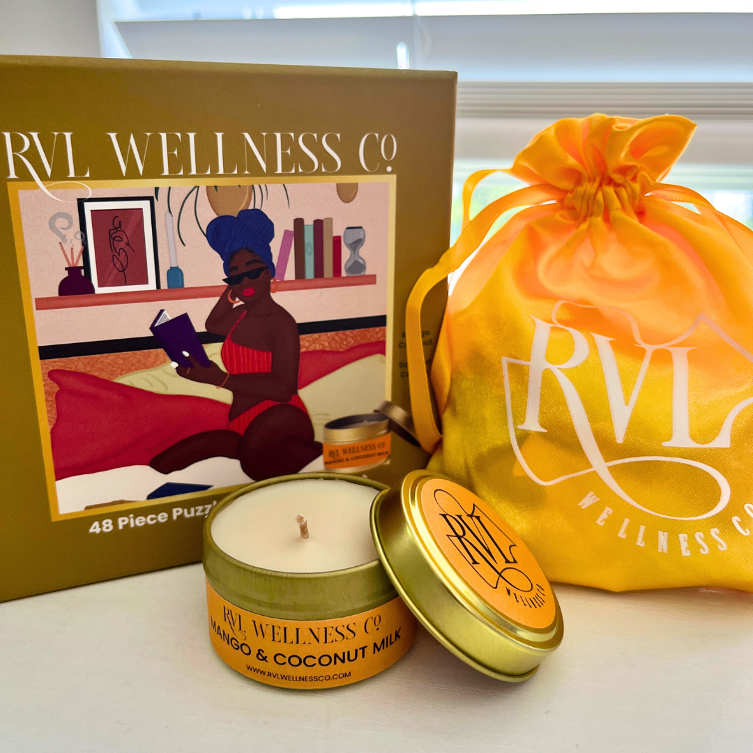 RVL Wellness Co. - Wholesale Puzzle - Adult - Reading & Relaxing | 48 Piece Puzzle & Candle Gift Set3