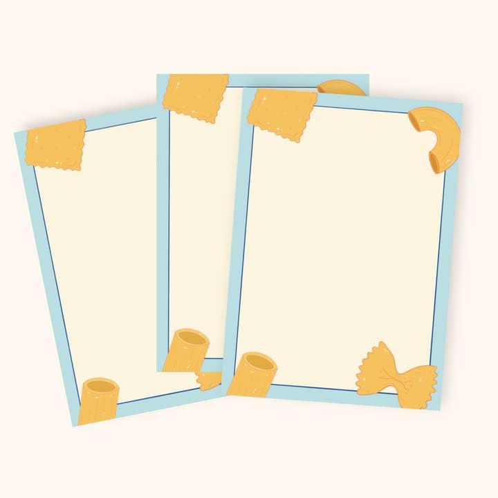 After Party Paper Co. - Wholesale Stationery/Notecard Set - Pasta Mini Notecard Set1
