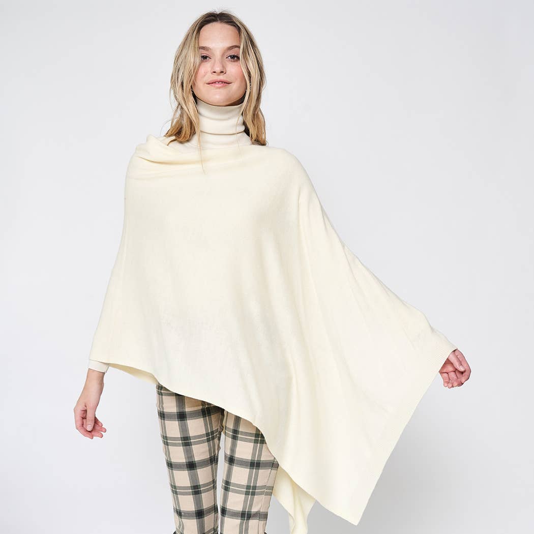 Fashion City – wholesale Poncho – Women's – Light Tone Solid Diamond Shape Scarf Poncho11